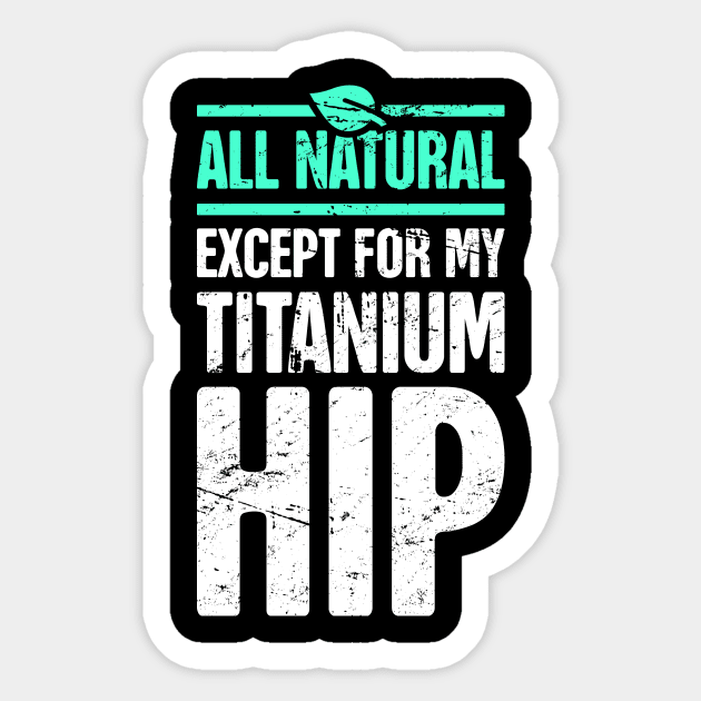 Titanium Hip | Joint Replacement Hip Surgery Sticker by MeatMan
